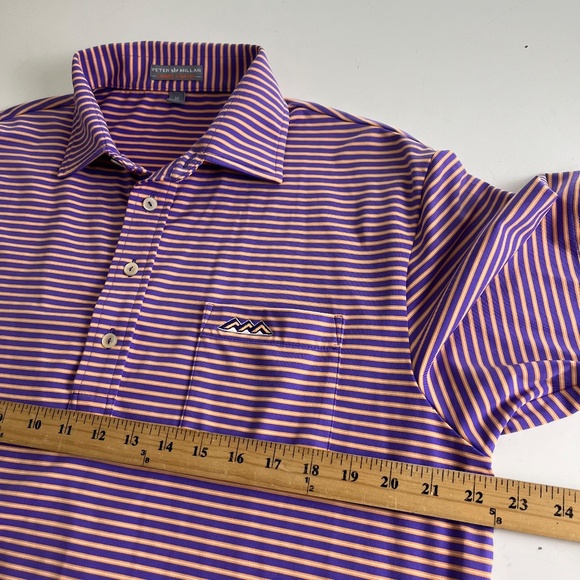 Peter Millar Summer Comfort Desert Mountain Golf Polo Shirt Mens Medium Stretch - Picture 6 of 8